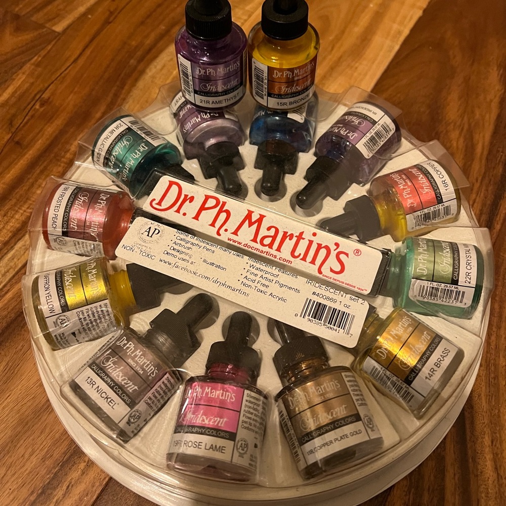 Dr. Ph. Martin's Iridescent Calligraphy Ink, 14 bottles